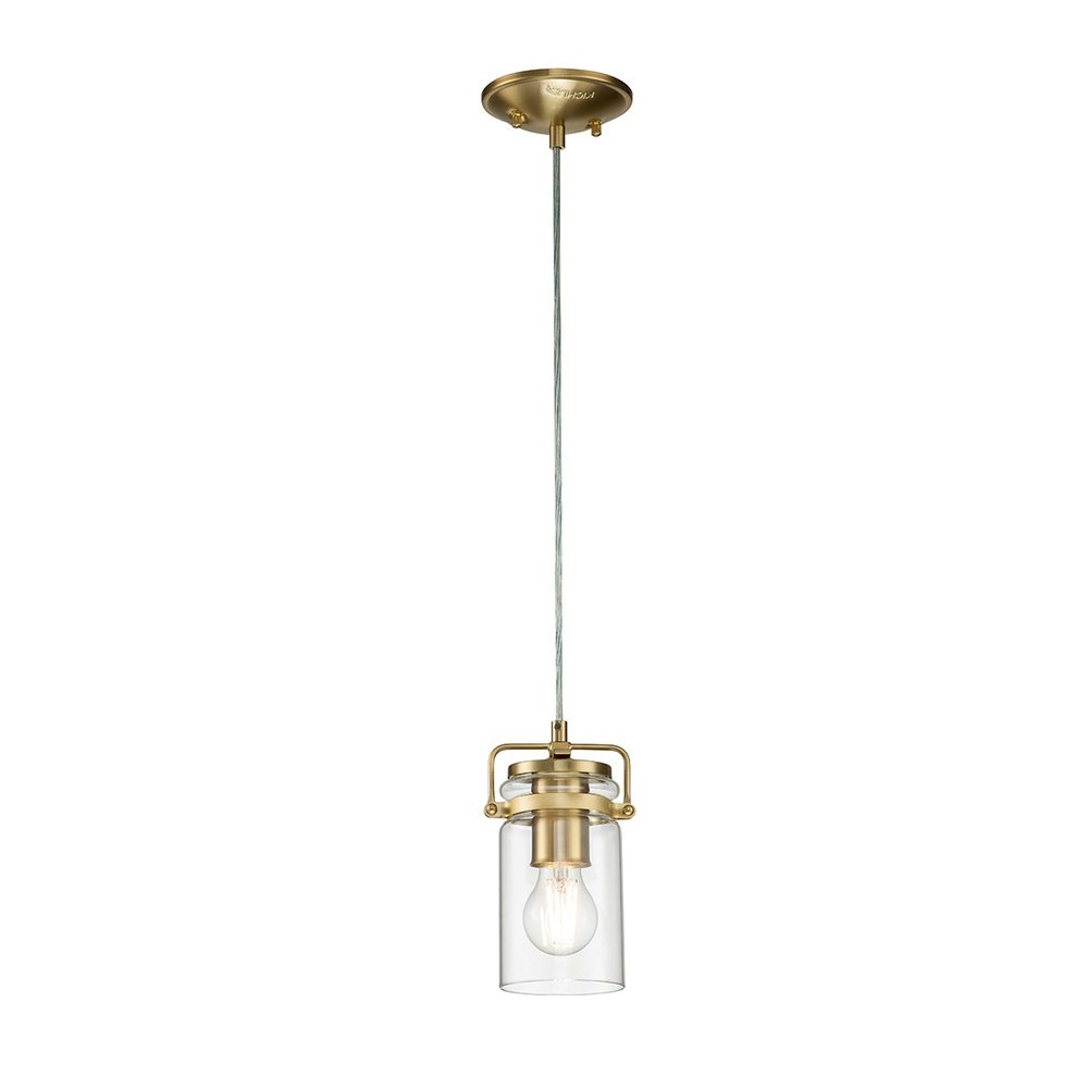 Kichler Brinley 1 Light Mini Pendant in Brass