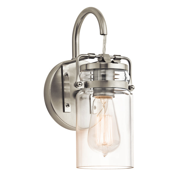 Elstead Brinley 1 Light Wall Light Brushed Nickel