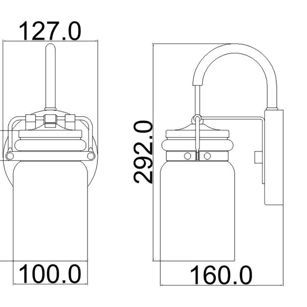 Brinley Wall Light - Light Bronze Elstead 3