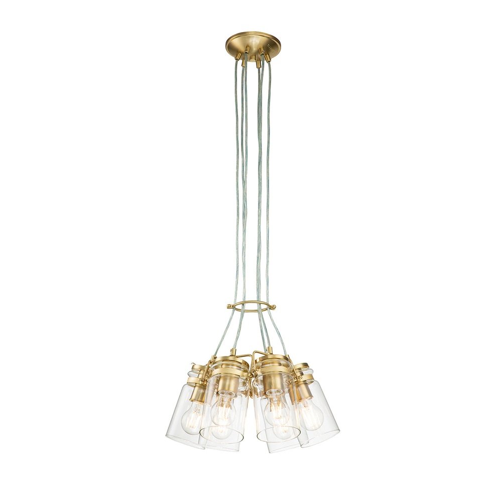 Kichler Brinley 6 Light Pendant Light in Brass