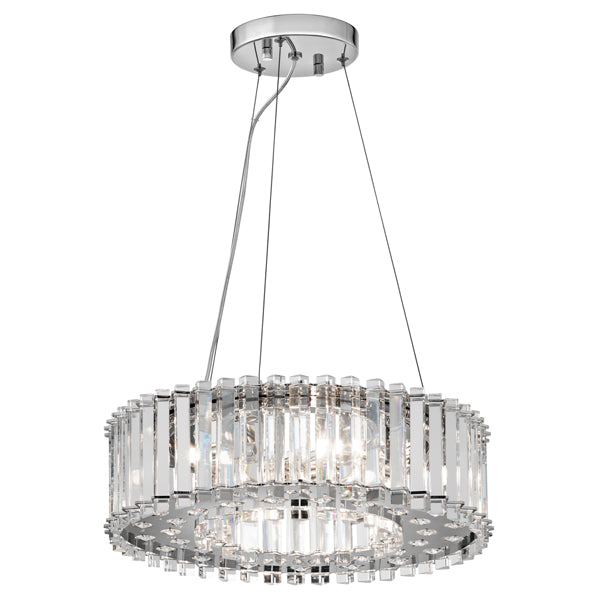 Crystal Skye 6 Light Pendant Light - Chrome Elstead 1