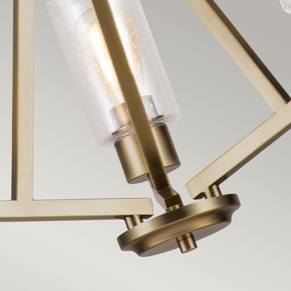 Kichler Deryn 3 Light Chandelier in Naturla Brass