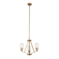 Kichler Deryn 3 Light Chandelier in Naturla Brass