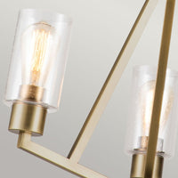 Kichler Deryn 3 Light Chandelier in Naturla Brass