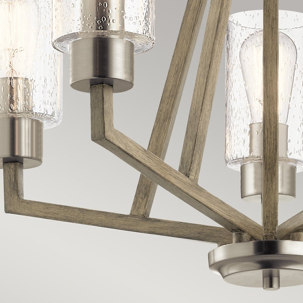 Kichler Deryn 5 Light Chandelier in Antique Grey