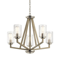 Kichler Deryn 5 Light Chandelier in Antique Grey