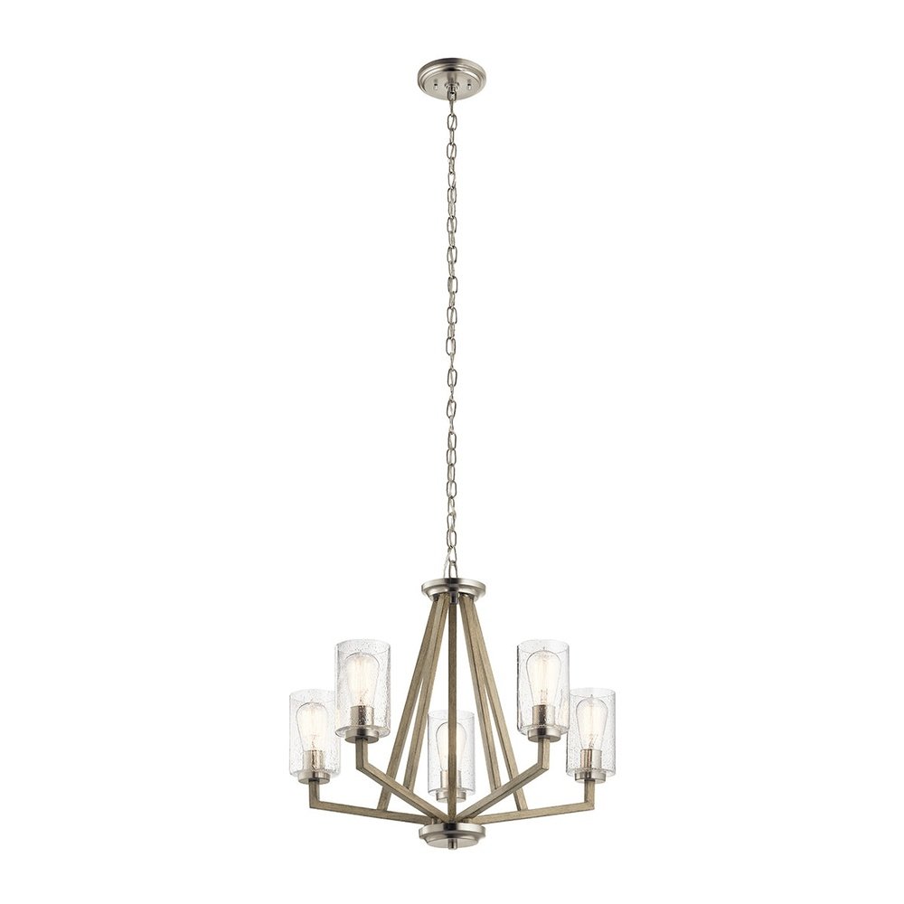 Kichler Deryn 5 Light Chandelier in Antique Grey