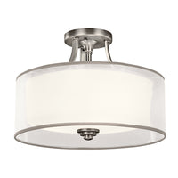 Elstead Lacey 3 Light Ceiling Light Antique Pewter