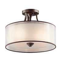 Elstead Lacey 3 Ceiling Light Light Mission Bronze