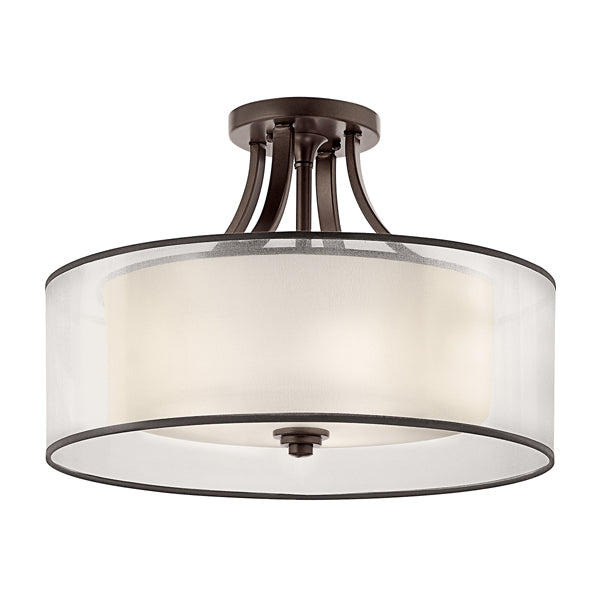 Lacey 4 Light Ceiling Light - Mission Bronze Elstead 1