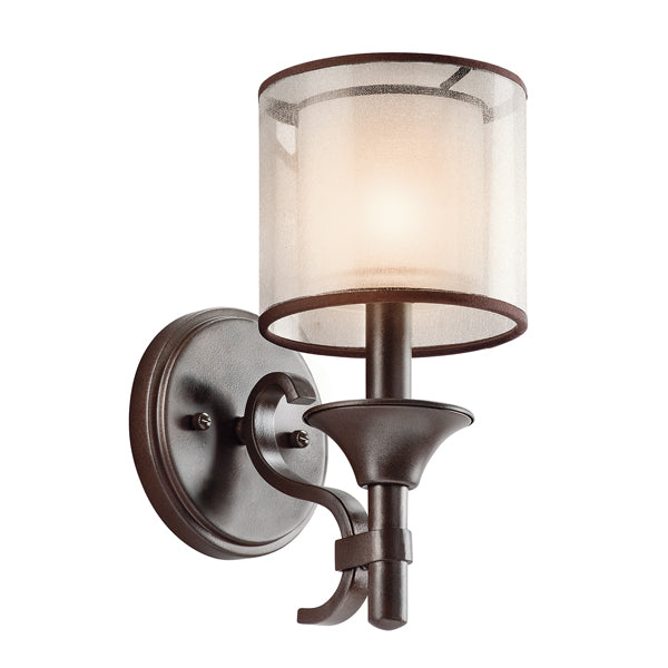 Lacey 1 Light Wall Light - Mission Bronze Elstead 1