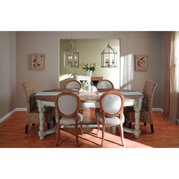 Larkin 3 Light Pendant Light - Brushed Nickel Elstead 3