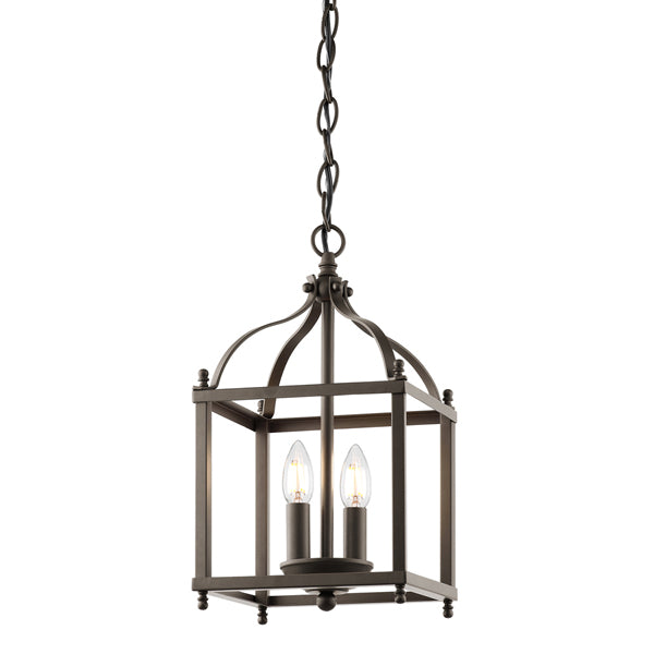 Elstead Larkin 2 Light Pendant Olde Bronze