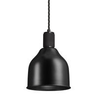 Industville Knurled Cone Pendant Light in Black