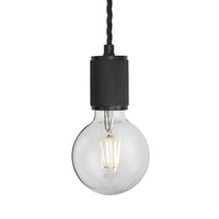 Industville Knurled Edison Pendant Light in Black