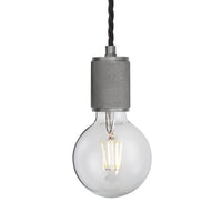 Industville Knurled Edison Pendant Light in Pewter