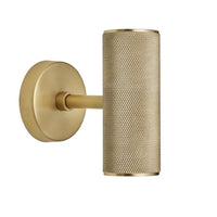 Industville Knurled Edison Double Wall Light in Brass