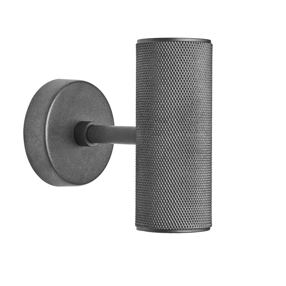 Industville Knurled Edison Double Wall Light in Pewter