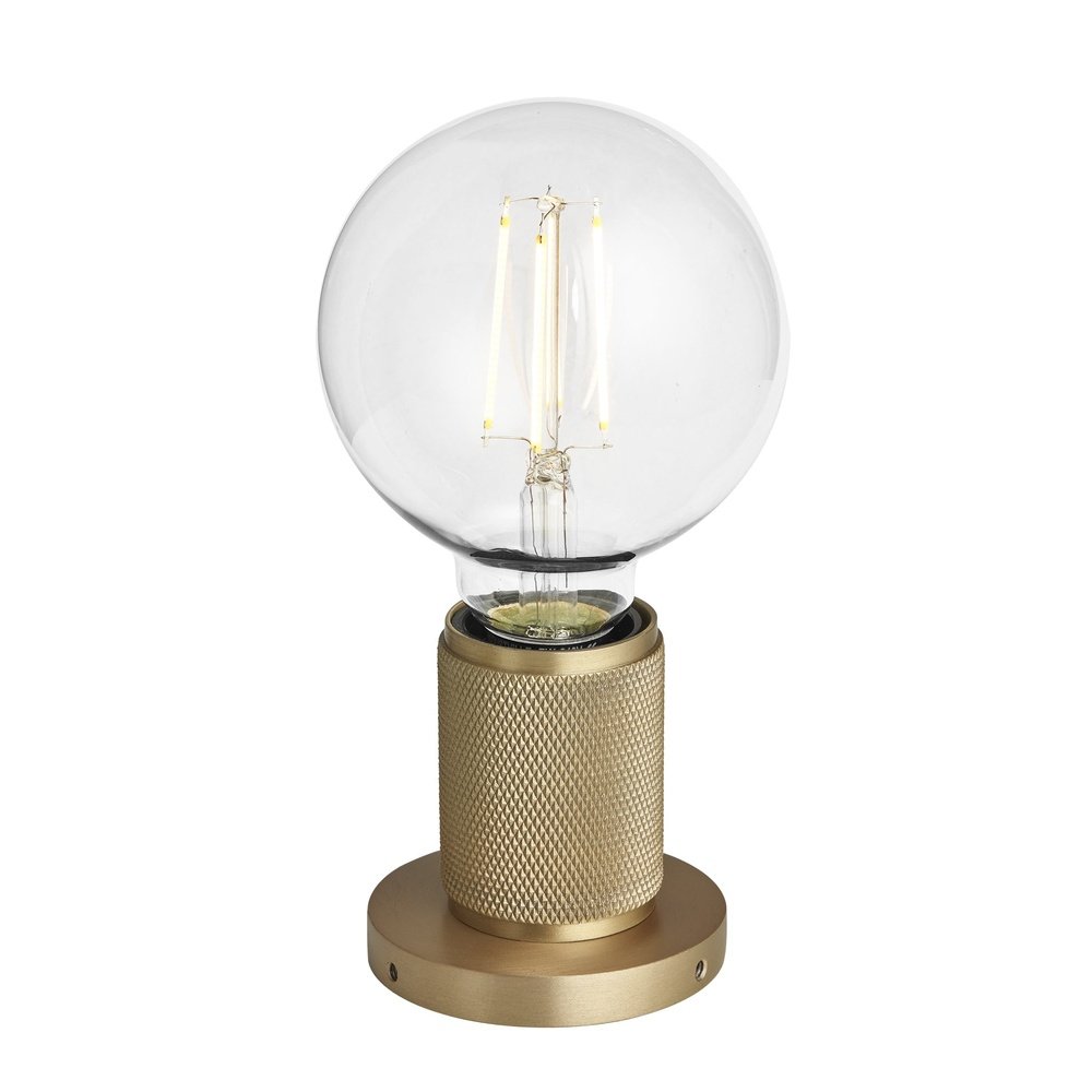 Industville Knurled Edison Spotlight Light in Brass