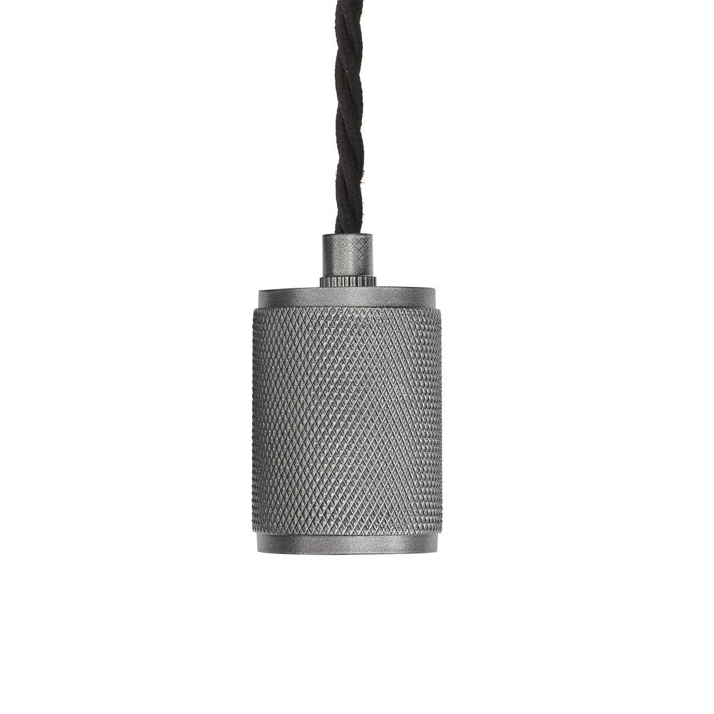 Industville Knurled Edison Wall Light in Pewter