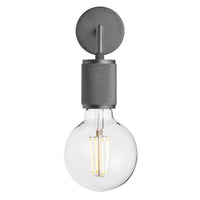 Industville Knurled Edison Wall Light in Pewter