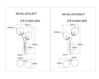 Liang & Eimil Opal Wall Lamp a set of two