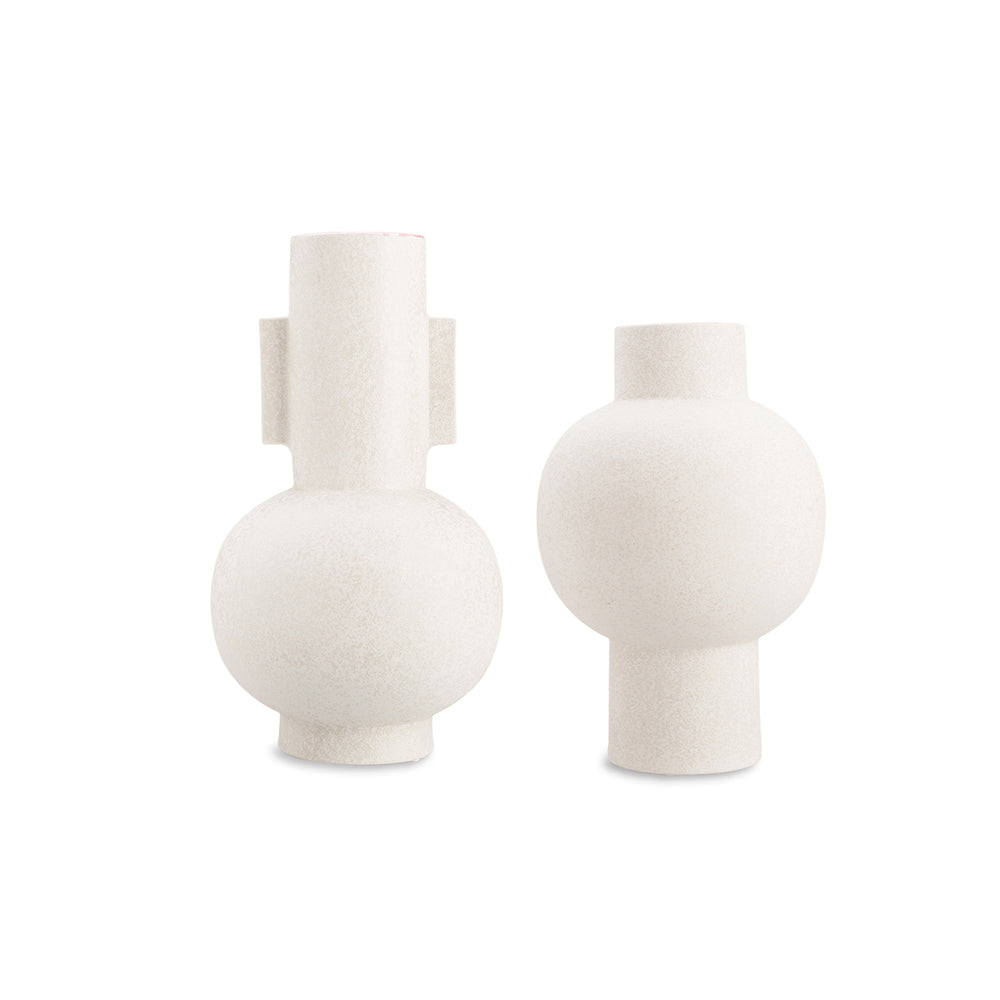 Liang & Eimil Diamen Ii Beige White Vase