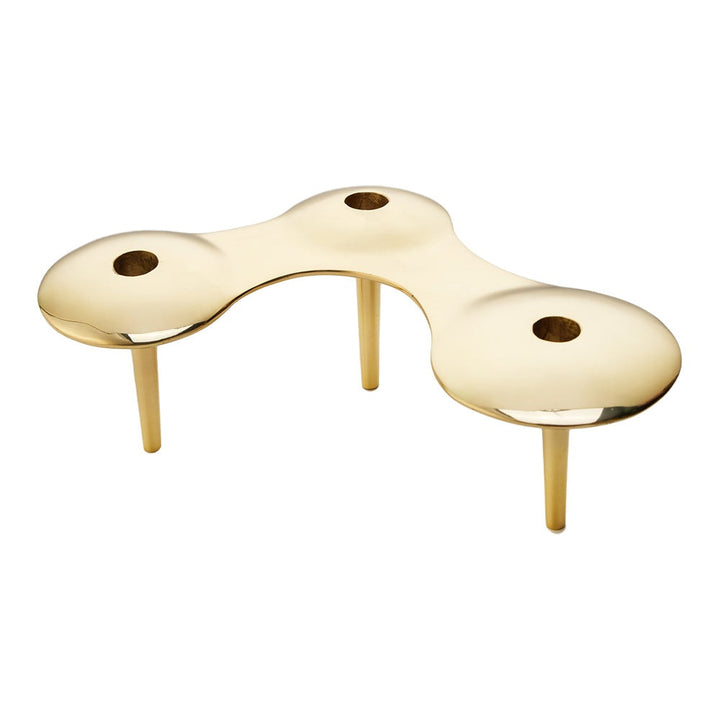 Golden Pools Candle Holder - Brass LiangAndEimil 1