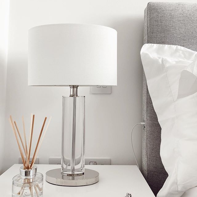  RVAstley-RV Astley Lisle Table Lamp In Clear Nickel Finish-White 589 