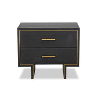 Liang & Eimil Tigur Bedside Table Black Ash Veneer