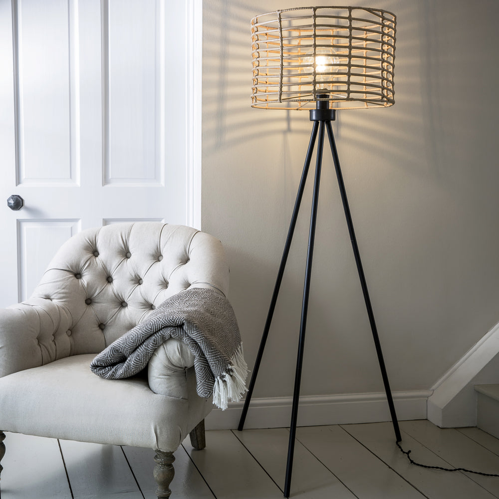 Garden Trading Hampstead Floor Lamp in PE Bamboo