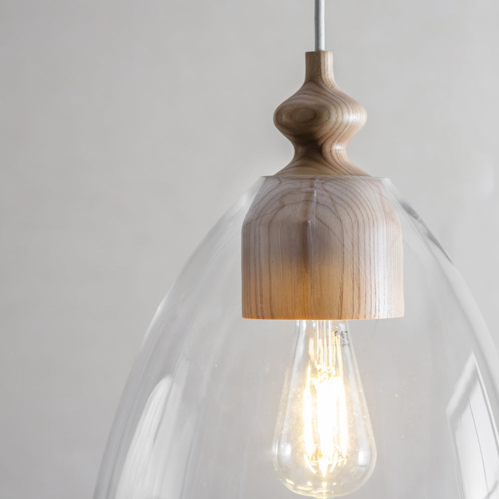 Garden Trading Large Bloomsbury Pendant Light in Ash