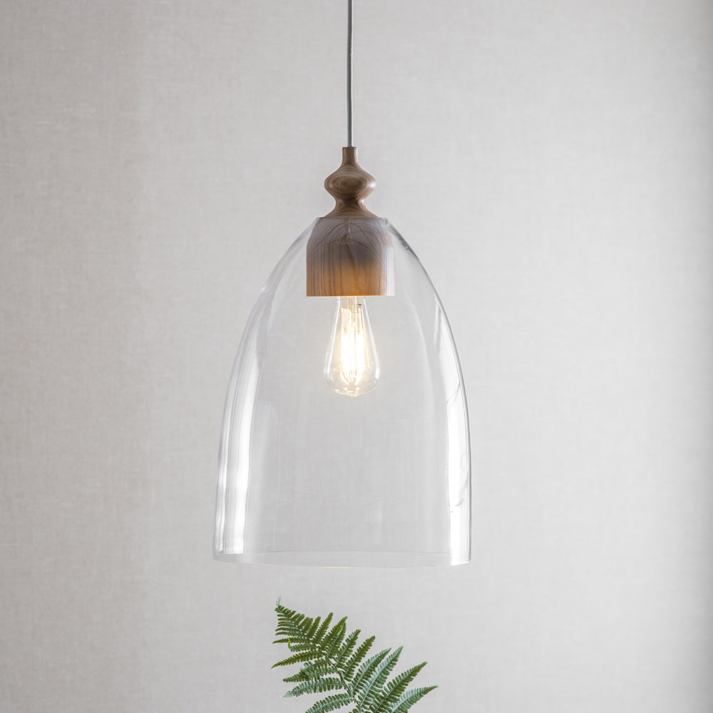 Garden Trading Large Bloomsbury Pendant Light in Ash