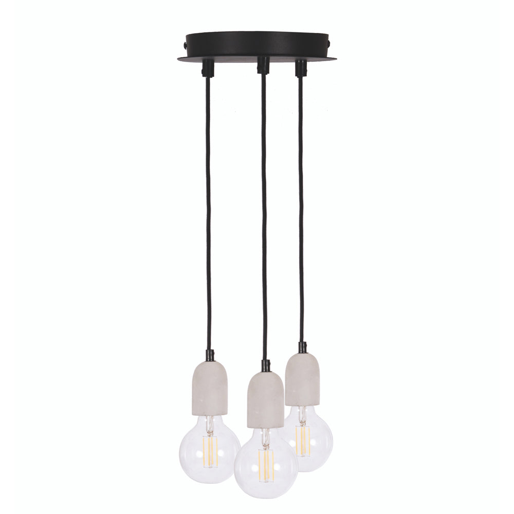 Garden Trading Carnaby 3 Light Concrete Pendant