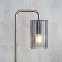 Garden Trading Clarendon Table Lamp in Smoked Glass