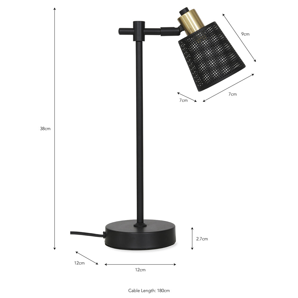 Garden Trading Curzon Table Lamp in Black