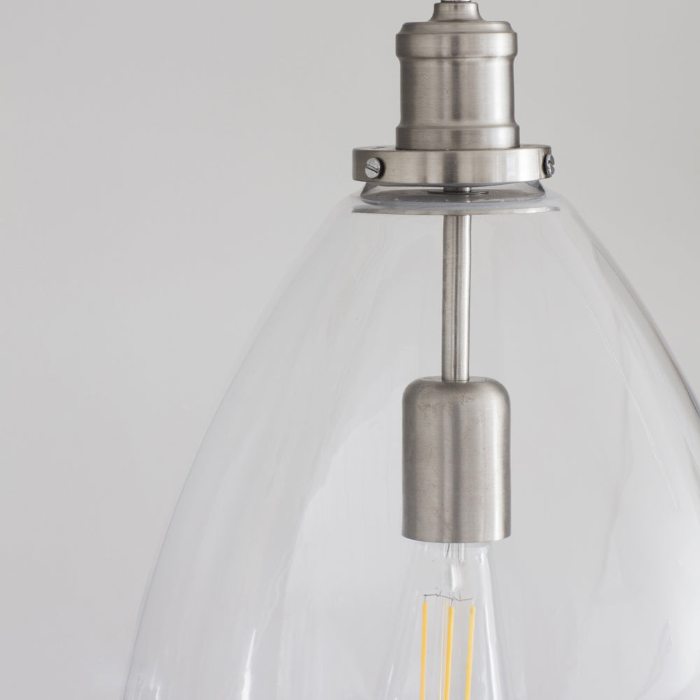 Garden Trading Hoxton Bullet Pendant Light in Satin Nickel