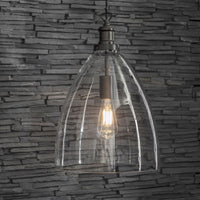 Garden Trading Hoxton Bullet Pendant Light in Antique in Bronze