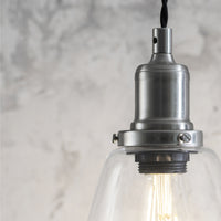 Garden Trading Hoxton Domed Pendant Light in Satin Nickel