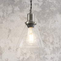 Garden Trading Hoxton Cone Pendant Light in Satin Nickel