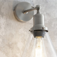 Garden Trading Hoxton Cone Wall Light in Satin Nickel