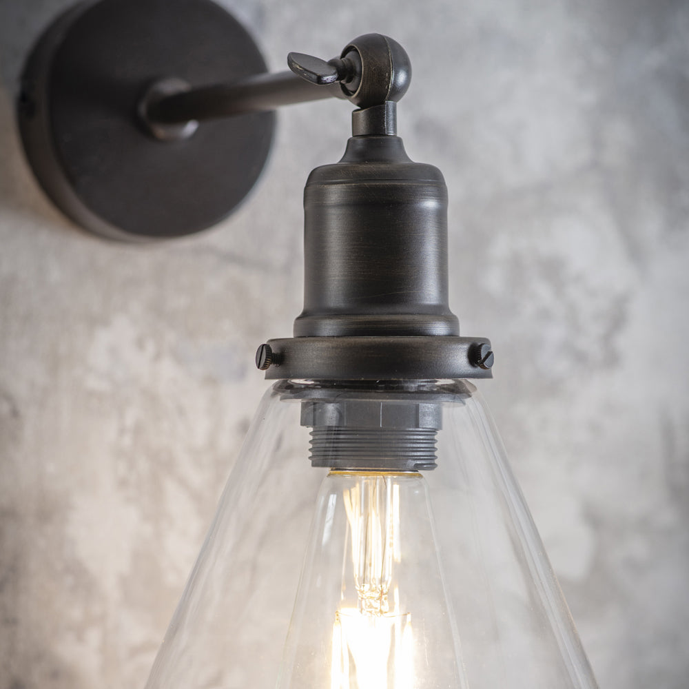 Garden Trading Hoxton Cone Wall Light in Antique Bronze