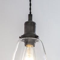 Garden Trading Trio of Hoxton Domed Pendant Light in Antique Bronze