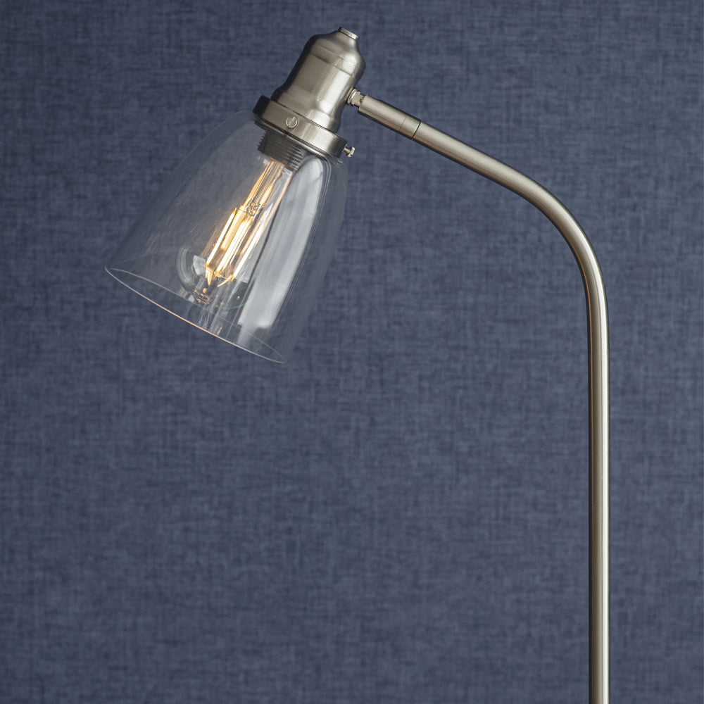 Garden Trading Hoxton Dome Floor Lamp in Satin Nickel