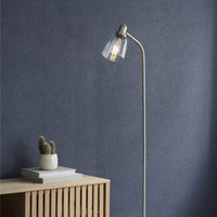 Garden Trading Hoxton Dome Floor Lamp in Satin Nickel