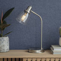 Garden Trading Hoxton Dome Table Lamp in Satin Nickel