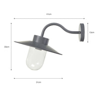 Garden Trading Swan Outdoor Neck Light in Charcoal