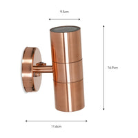 Garden Trading Regent Outdoor Up & Down Light in Raw Copper