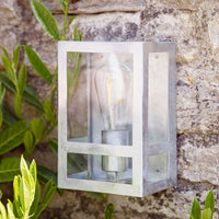 Garden Trading St Ives Outdoor Wall Lantern - Glavanised Steel