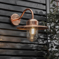 Garden Trading Howick Outdoor Wall Light in Raw Copper